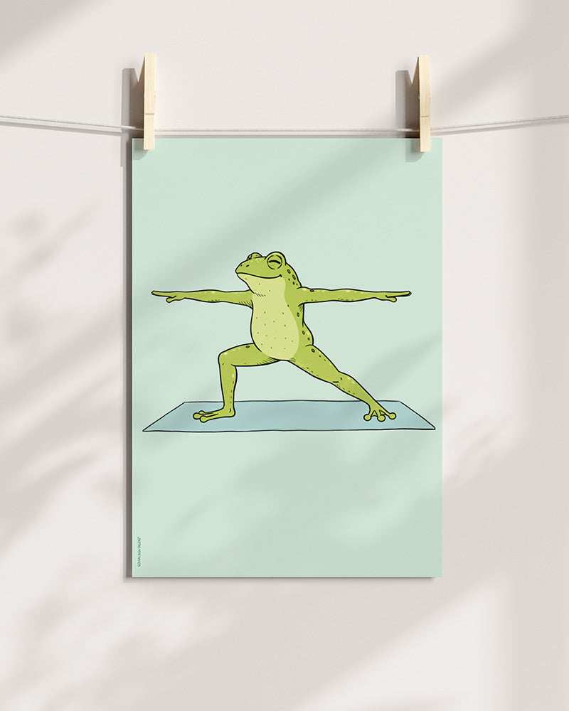 Frog yoga Art Print