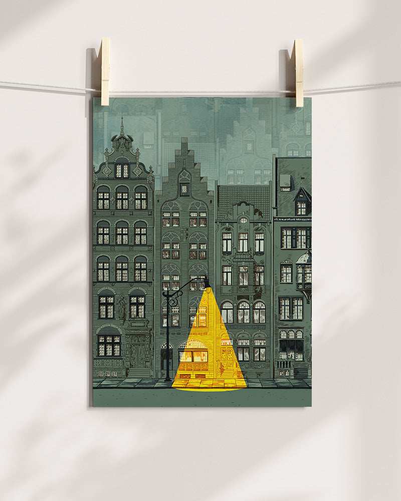 De Mystieke Nachtronde Art Print