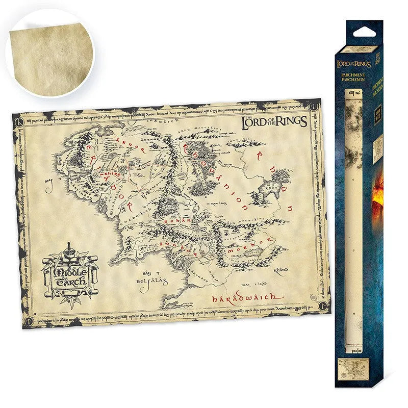 Lord of the Rings Parchment poster - Middle Earth - Olleke Wizarding Shop Amsterdam