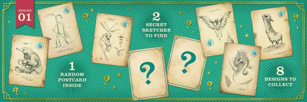 Newt Scamander's Field Journal Mystery Postcard Serie 1 - Olleke Wizarding Shop Amsterdam