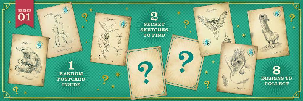 Newt Scamander's Field Journal Mystery Postcard Serie 1 - Olleke Wizarding Shop Amsterdam