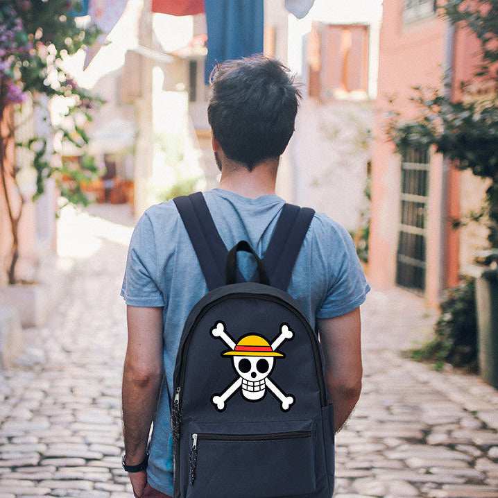 One Piece Blue Backpack - "Skull"