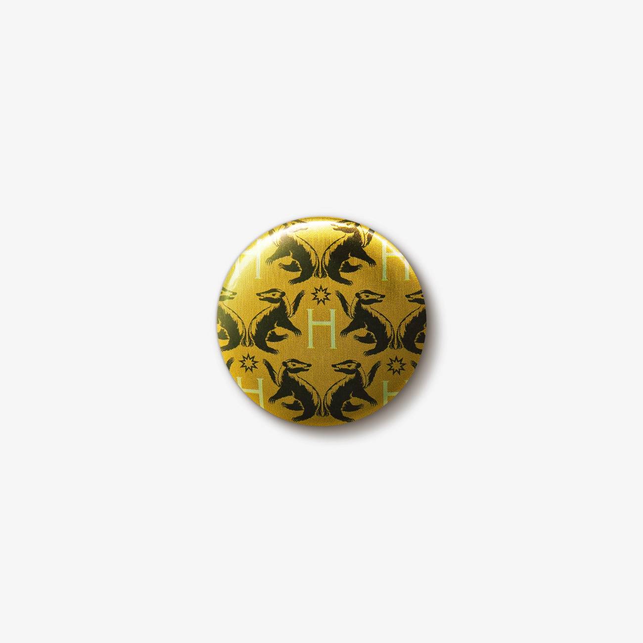 Hufflepuff House Pattern Button Badge - Olleke Wizarding Shop Amsterdam