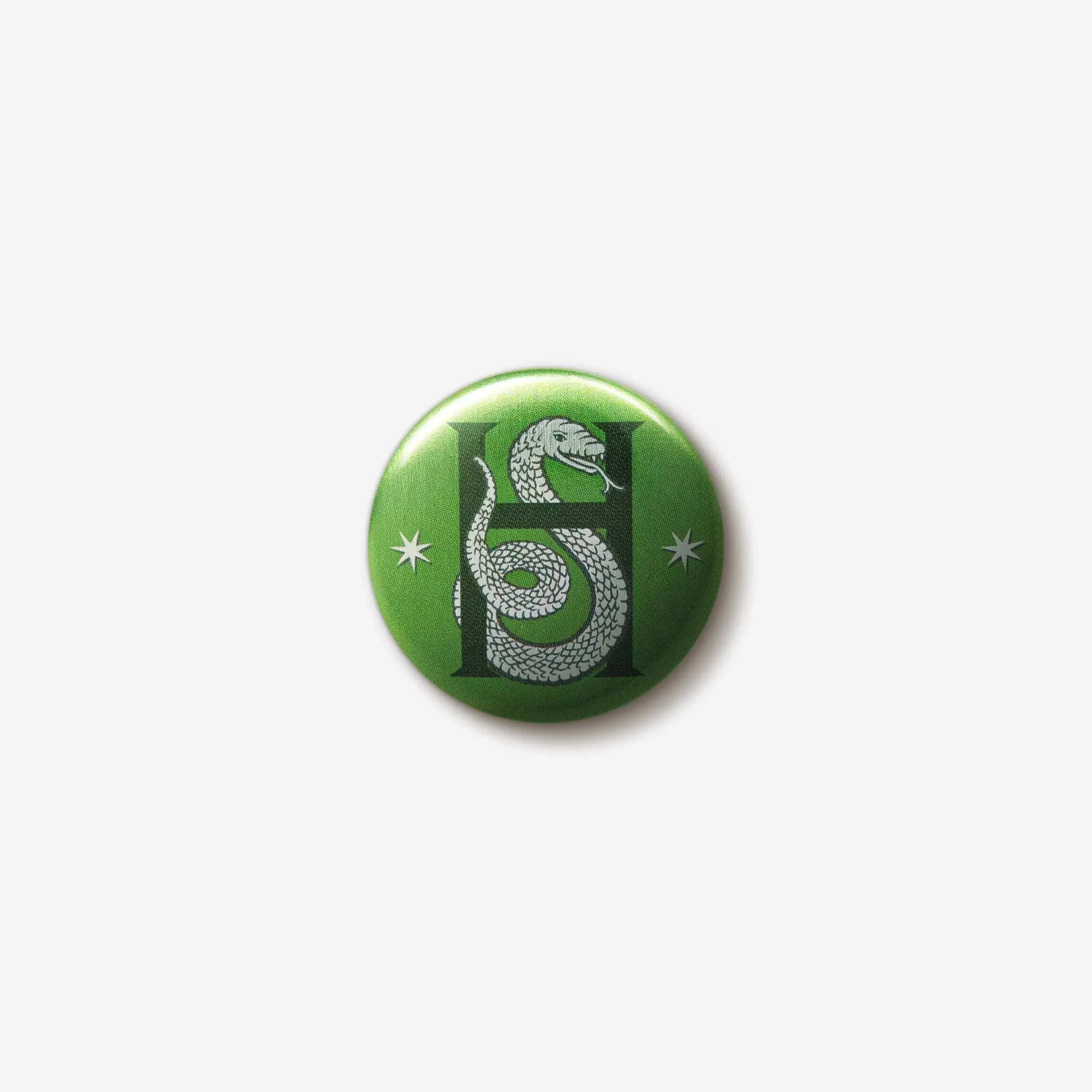 Slytherin House Snake Button Badge - Olleke Wizarding Shop Amsterdam