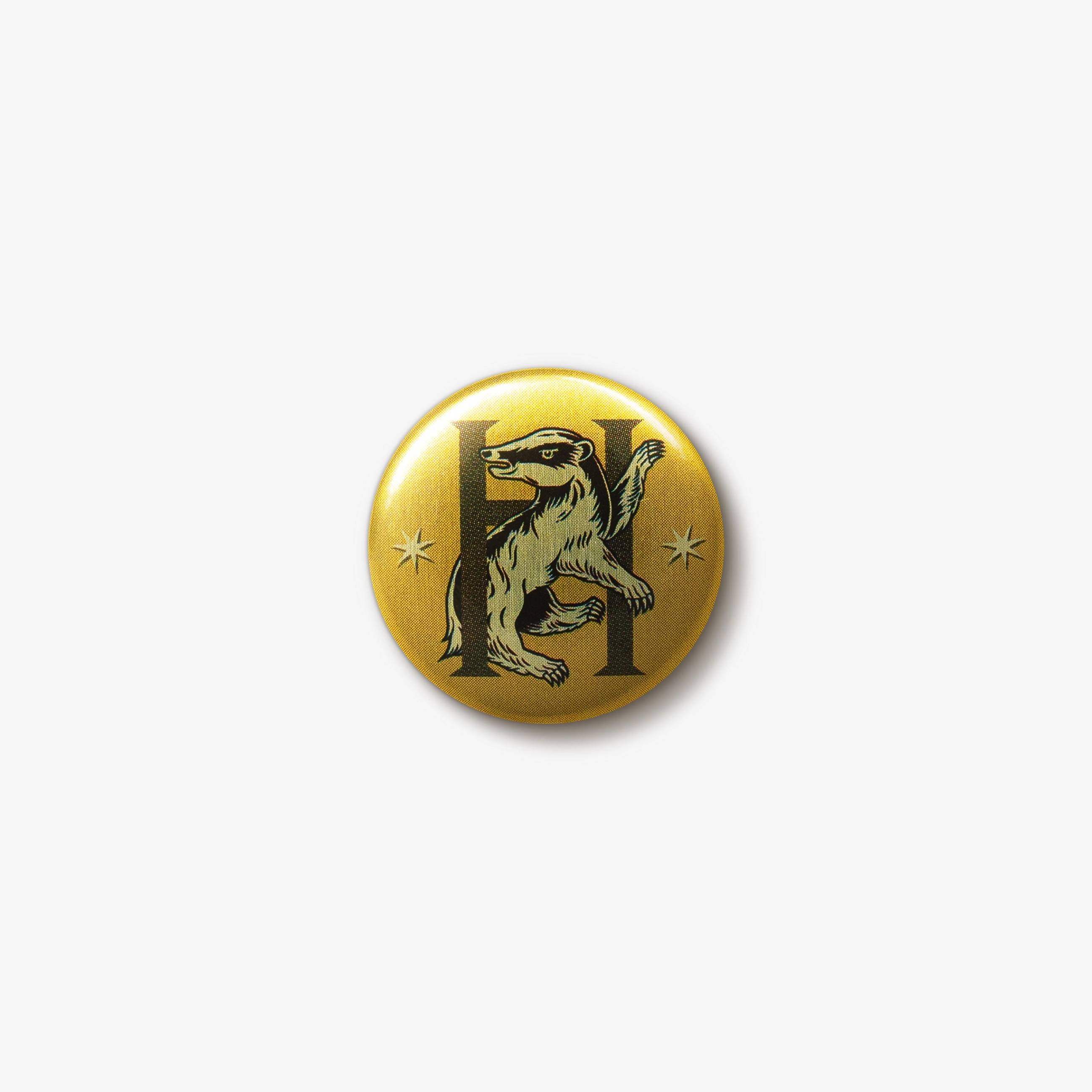 Hufflepuff House Badger Button Badge - Olleke Wizarding Shop Amsterdam