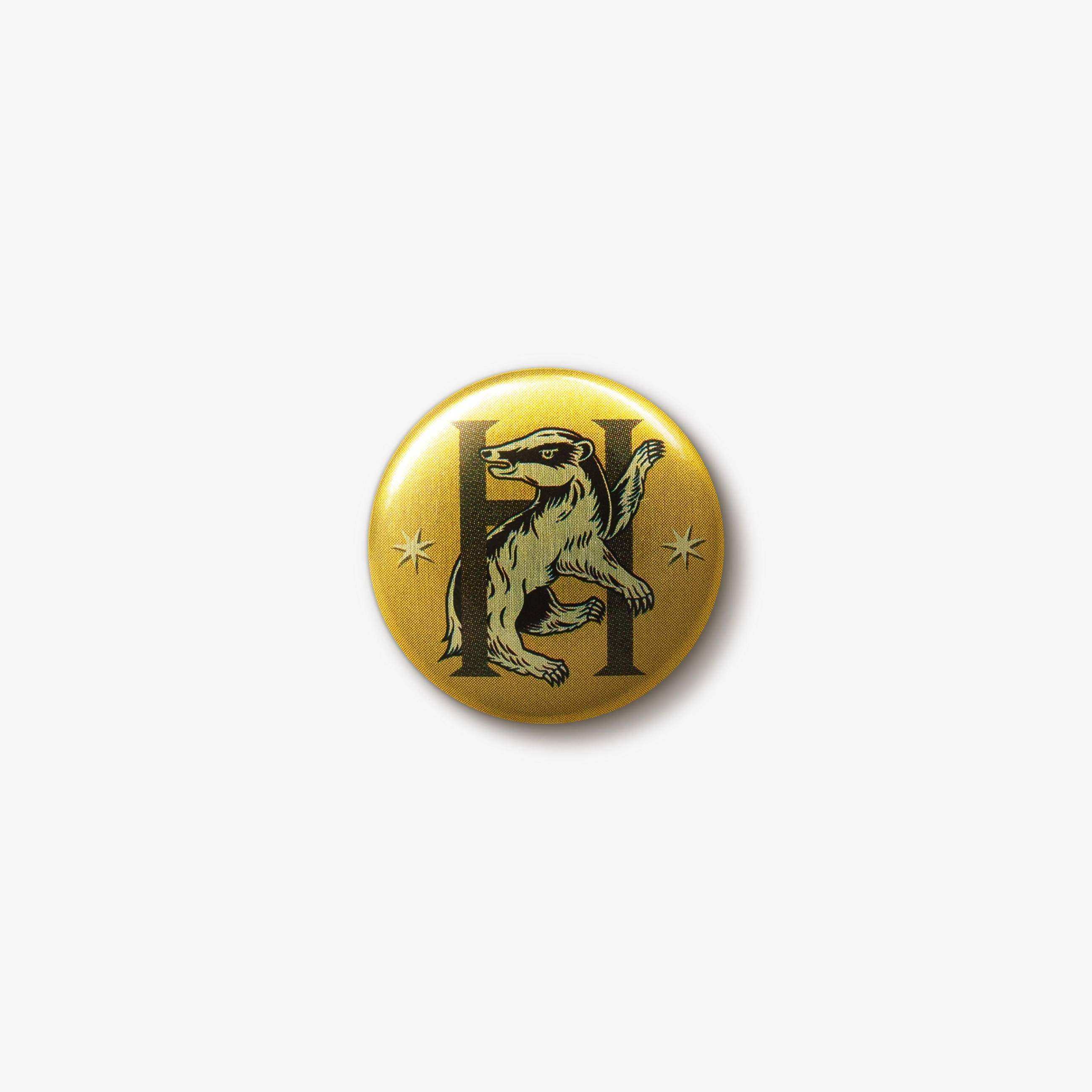 Hufflepuff House Badger Button Badge - Olleke Wizarding Shop Amsterdam
