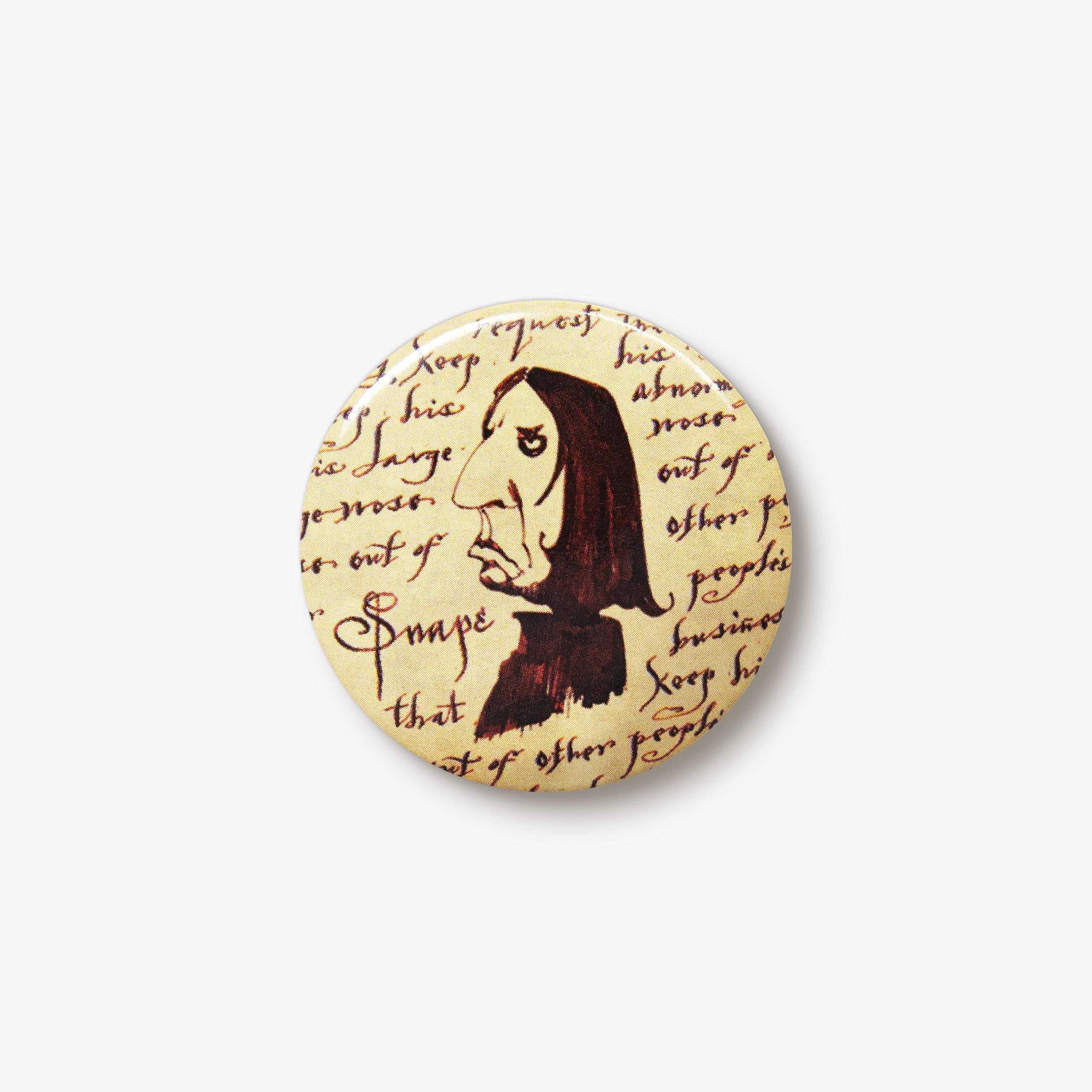 Professor Snape Button Badge - Olleke Wizarding Shop Amsterdam