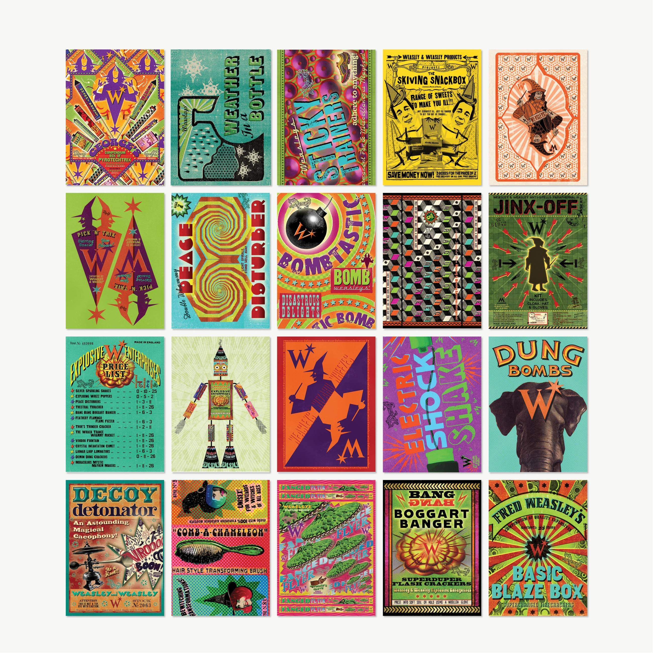 Weasleys' Wizard Wheezes Postcards - Olleke Wizarding Shop Amsterdam