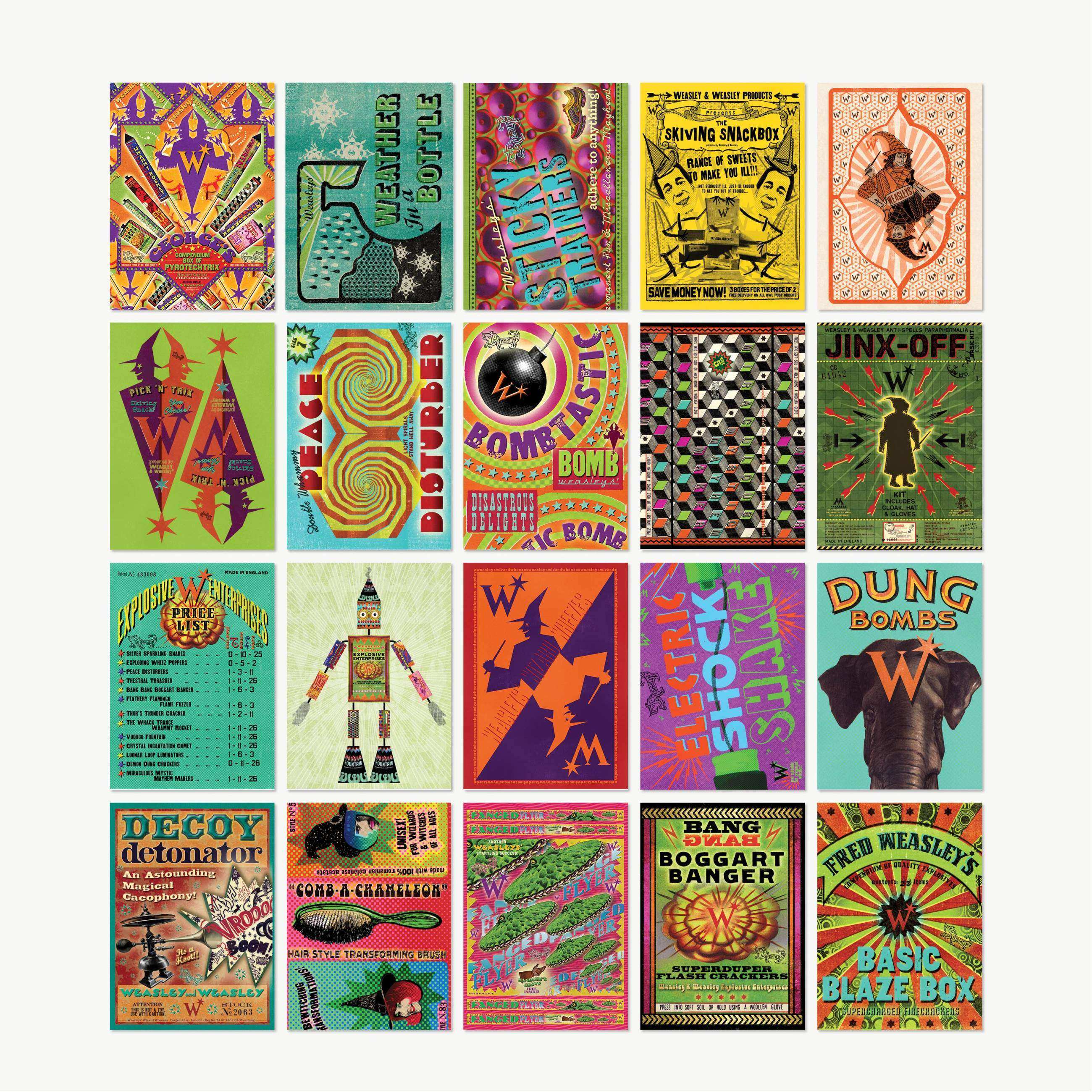 Weasleys' Wizard Wheezes Postcards - Olleke Wizarding Shop Amsterdam