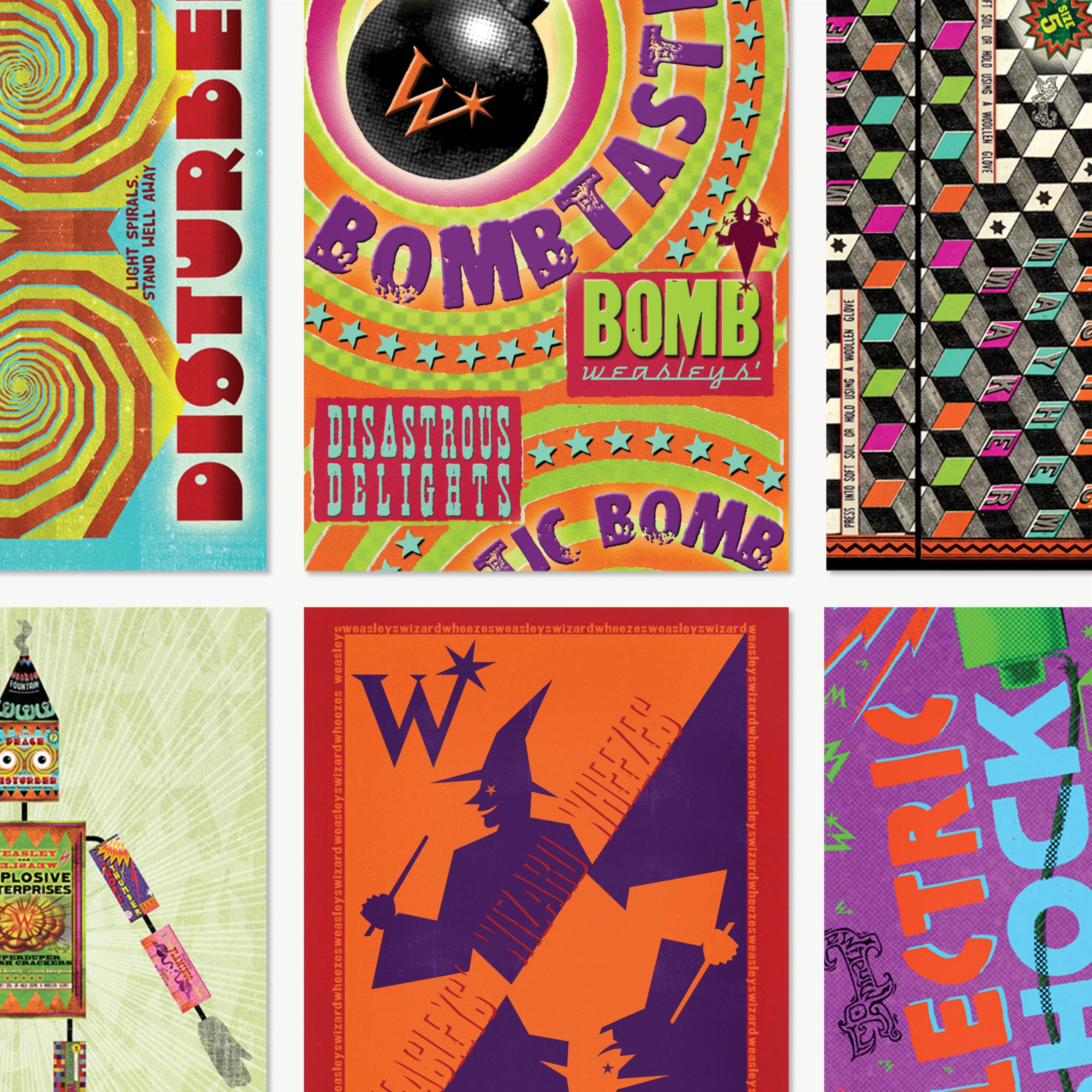 Weasleys' Wizard Wheezes Postcards - Olleke Wizarding Shop Amsterdam