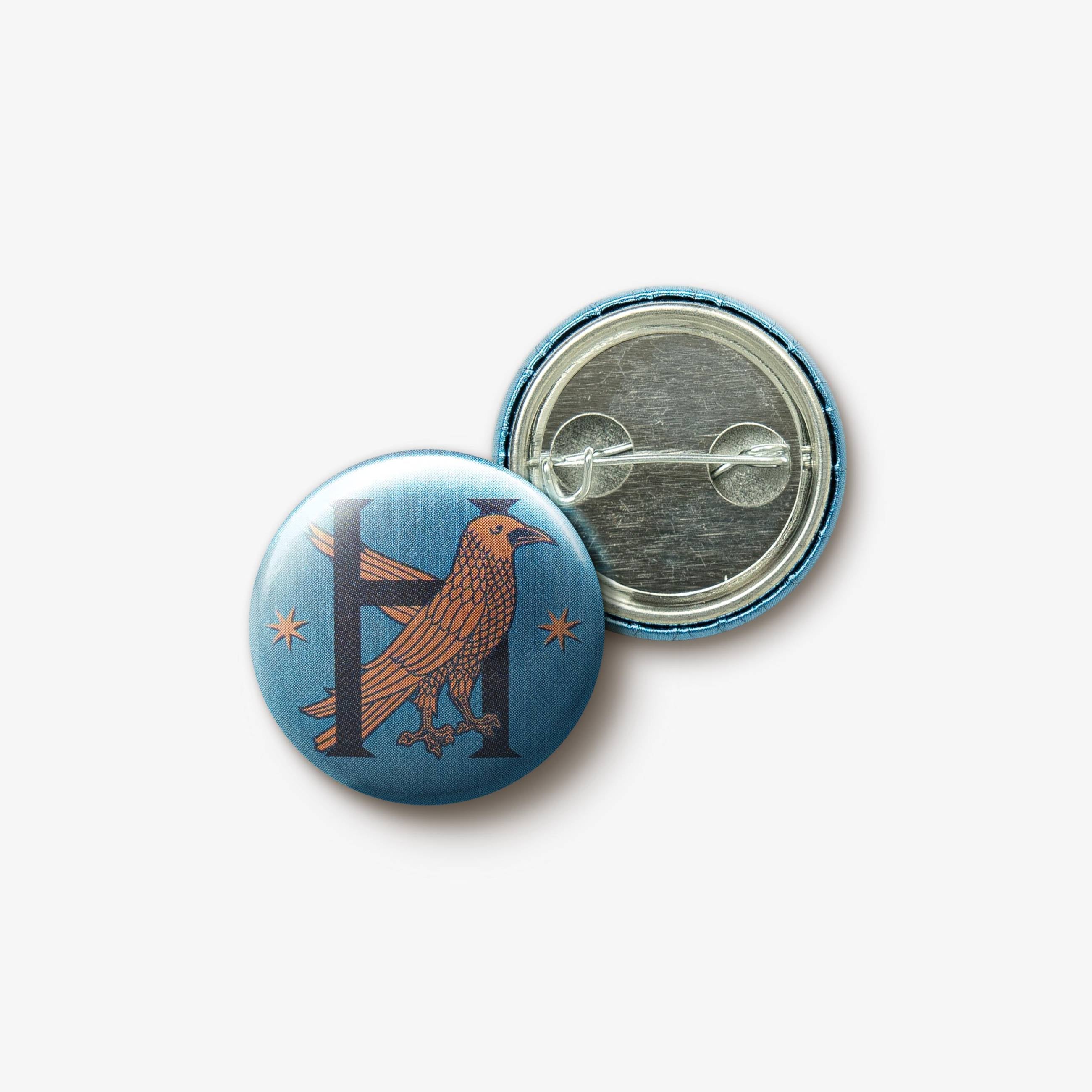 Ravenclaw House Raven Button Badge - Olleke Wizarding Shop Amsterdam