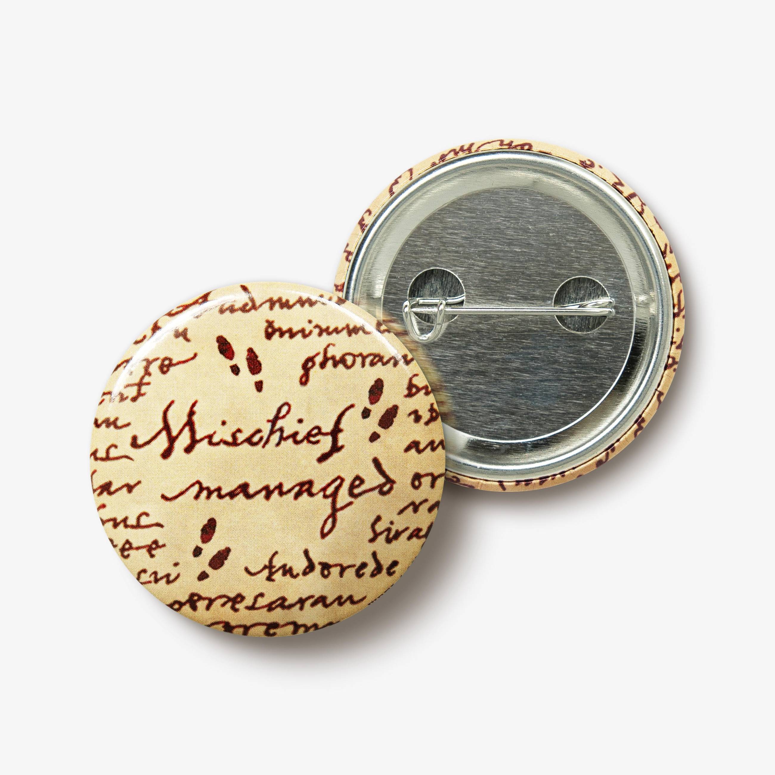 Mischief Managed Button Badge - Olleke Wizarding Shop Amsterdam