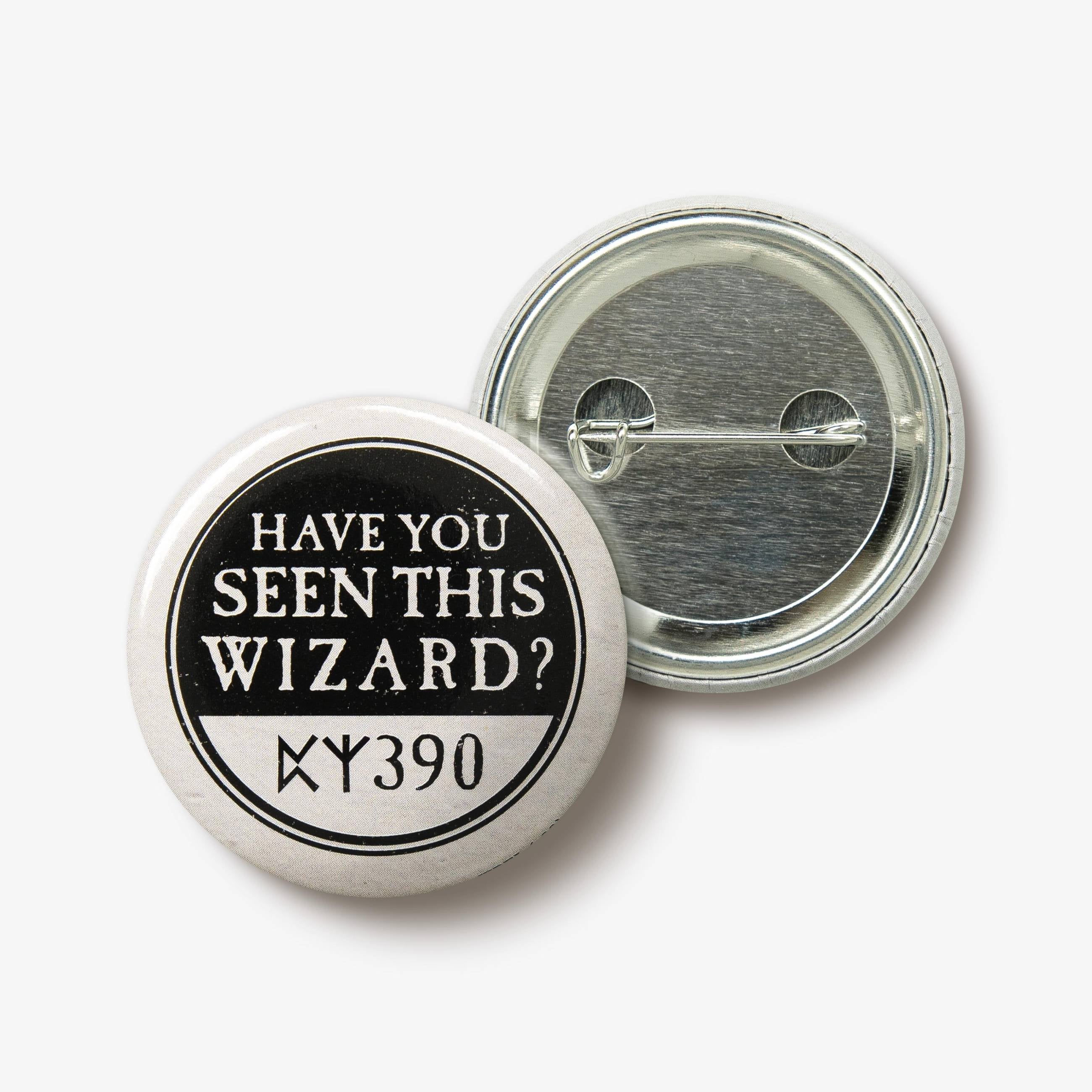 'Have You Seen This Wizard?' Button Badge - Olleke Wizarding Shop Amsterdam