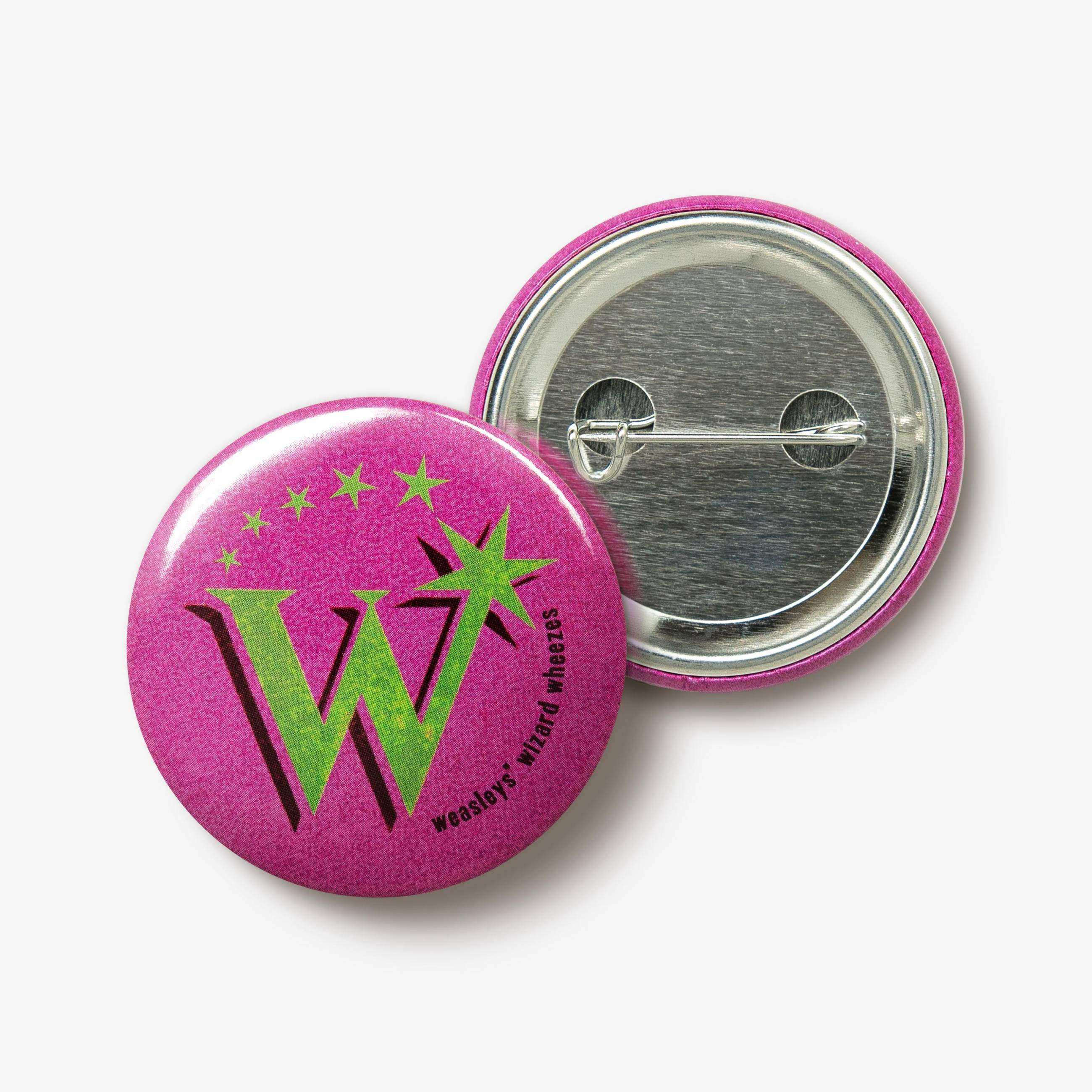 Weasleys' Wizard Wheezes 'W' Logo Button Badge - Olleke Wizarding Shop Amsterdam
