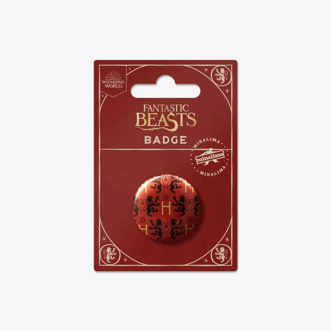 Gryffindor House Pattern Button Badge - Olleke Wizarding Shop Amsterdam