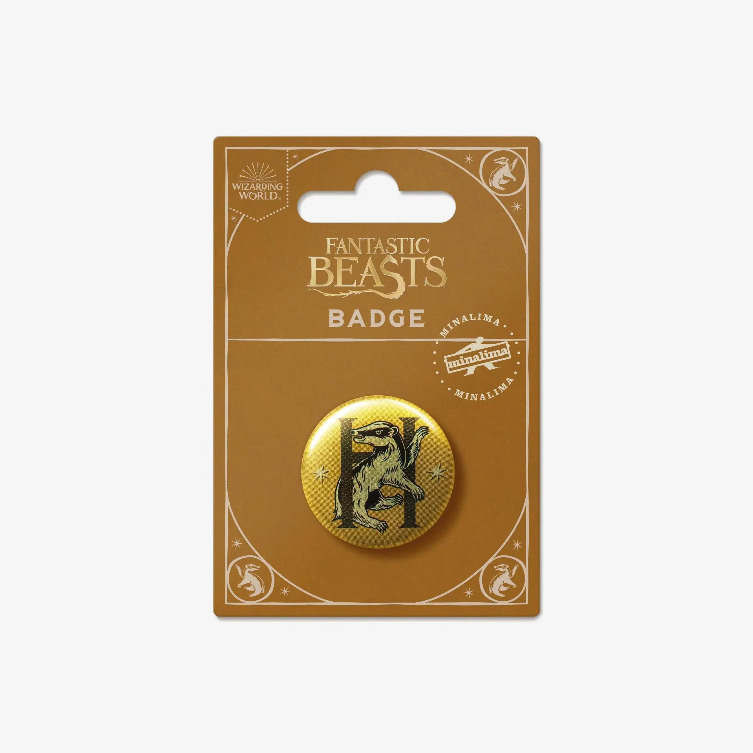 Hufflepuff House Badger Button Badge - Olleke Wizarding Shop Amsterdam