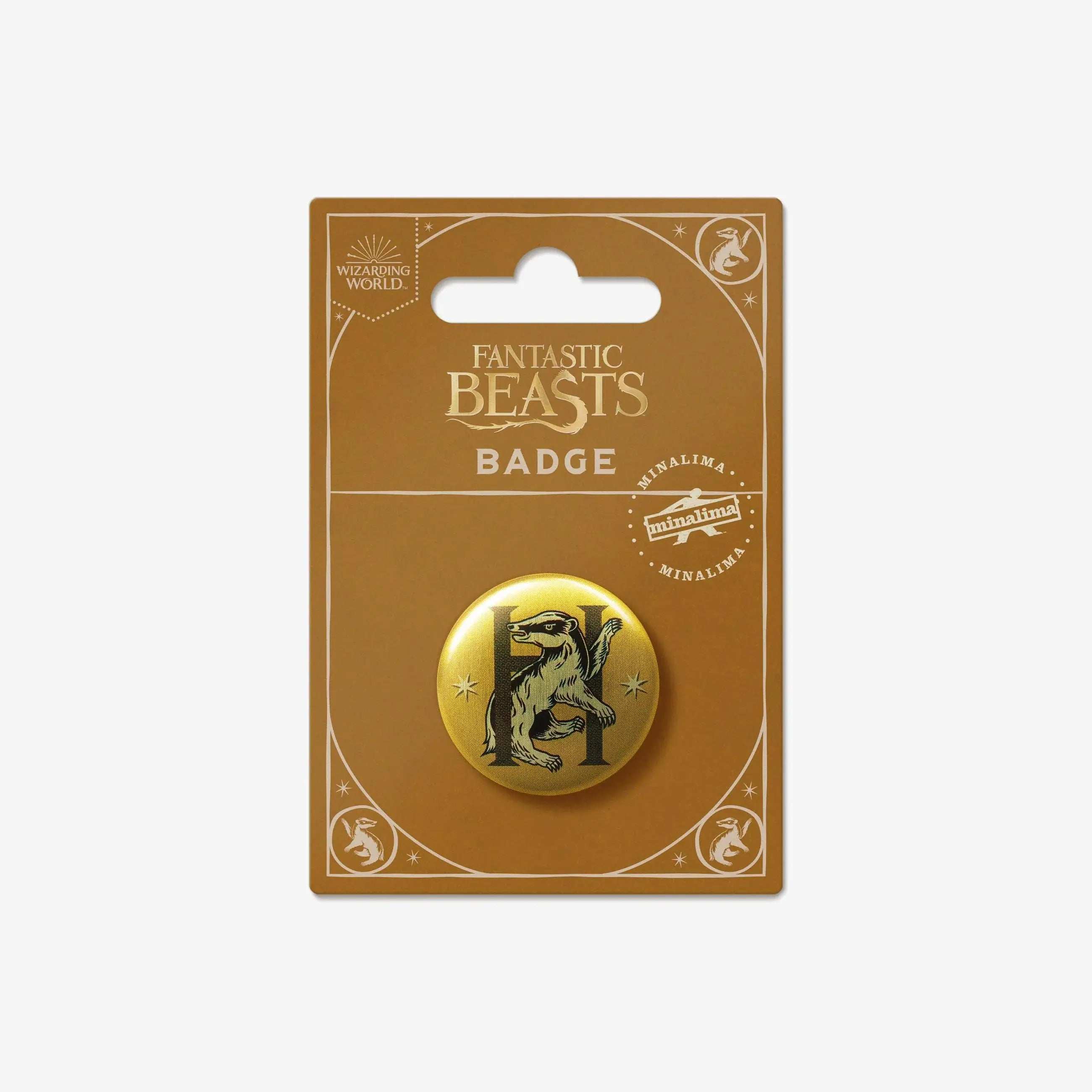 Hufflepuff House Badger Button Badge - Olleke Wizarding Shop Amsterdam