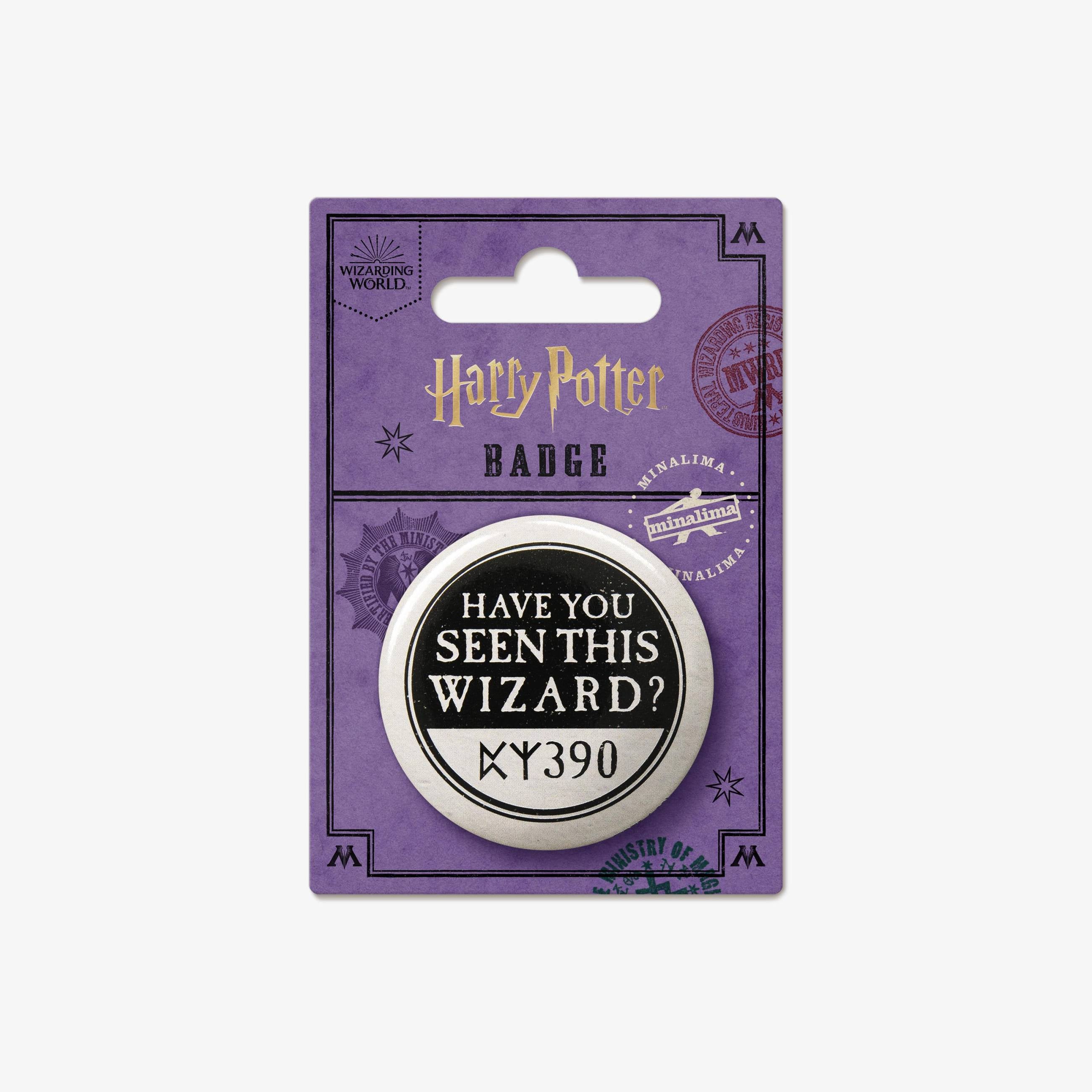'Have You Seen This Wizard?' Button Badge - Olleke Wizarding Shop Amsterdam