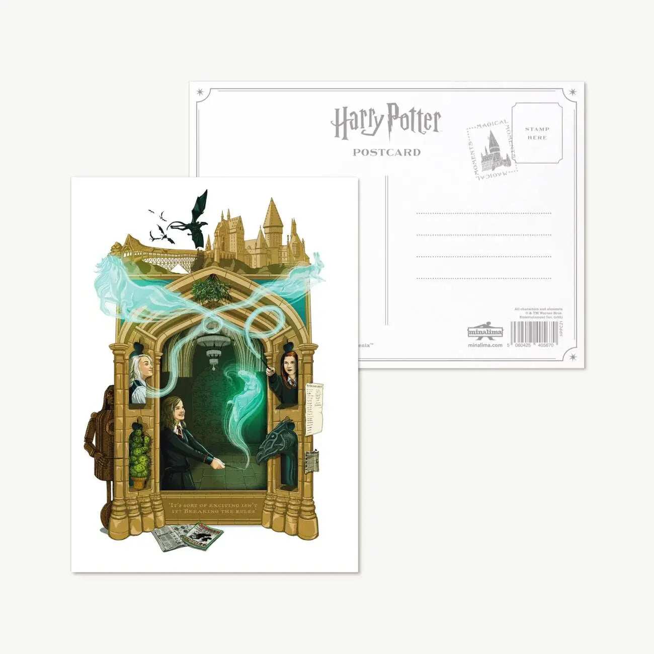 Harry Potter 'It's sort of exciting isn't it? Breaking the rules' Postcard - Olleke Wizarding Shop Amsterdam