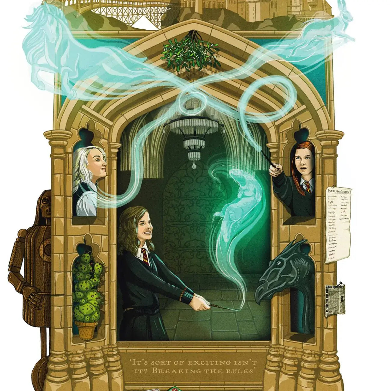 Harry Potter 'It's sort of exciting isn't it? Breaking the rules' Postcard - Olleke Wizarding Shop Amsterdam