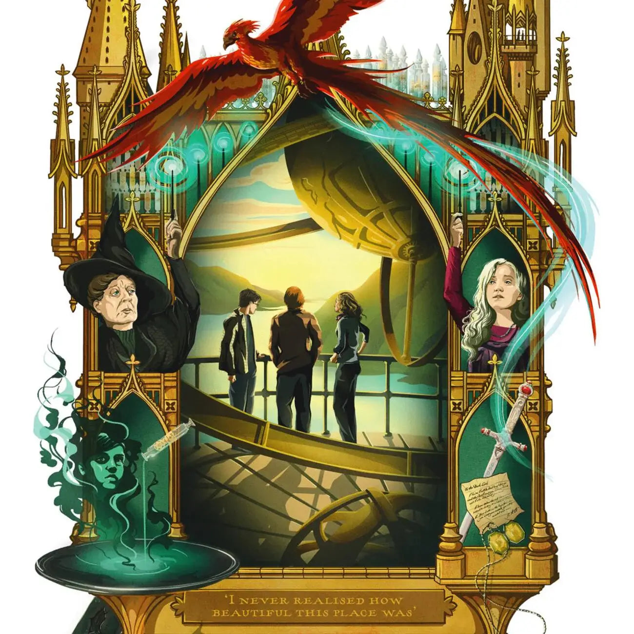 Harry Potter 'I never realised how beautiful this place was' Postcard - Olleke Wizarding Shop Amsterdam