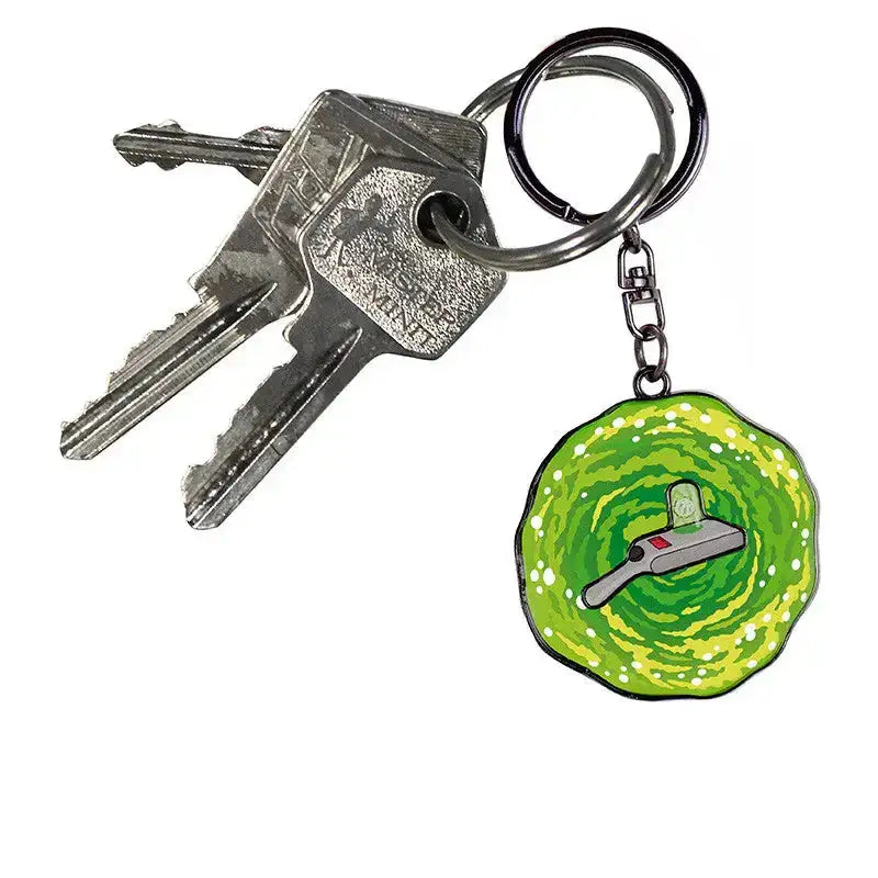 Rick & Morty Moving Keychain - Portal Gun - Olleke Wizarding Shop Amsterdam