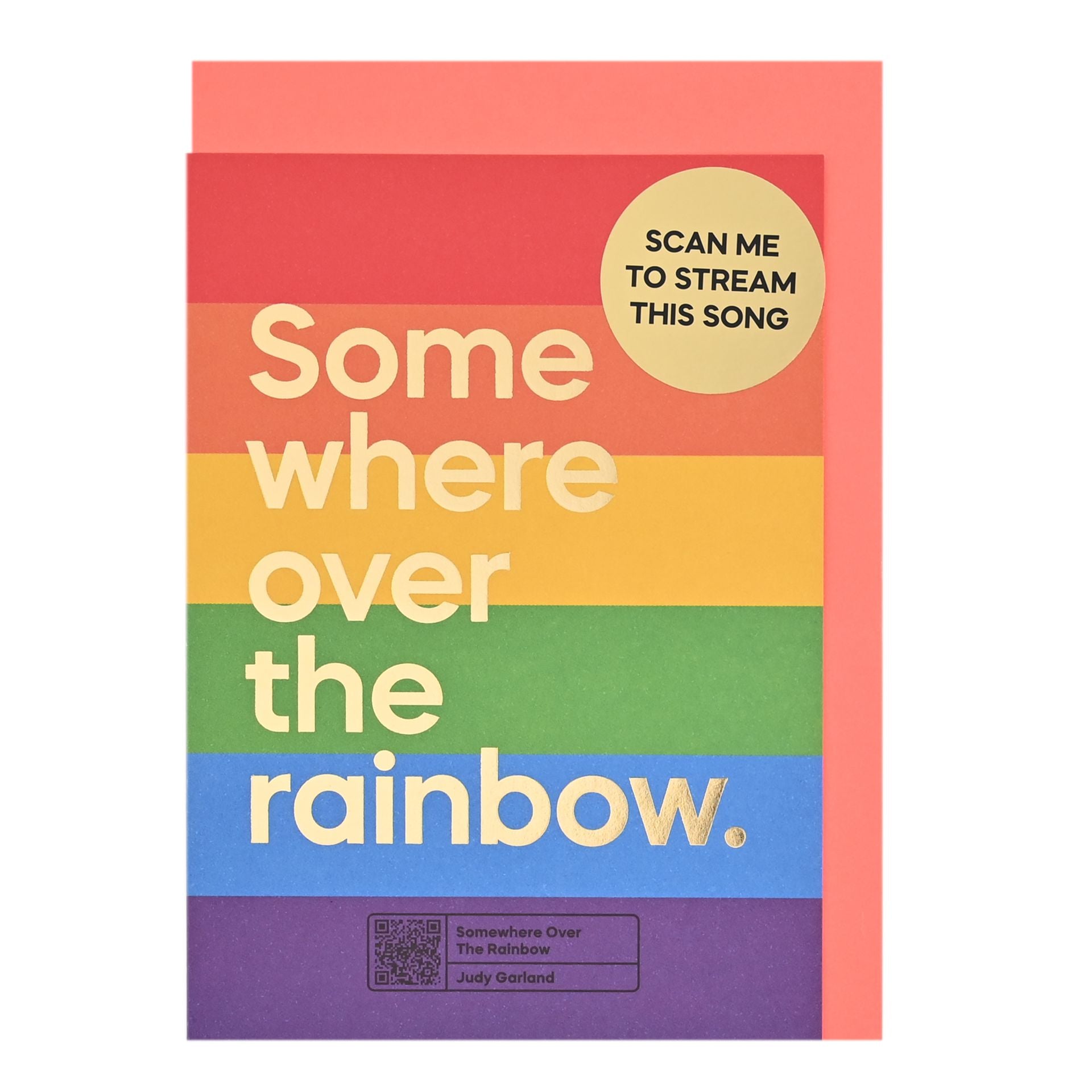 Say It With Songs Greeting Card - Somewhere Over The Rainbow - Judy Garland - Olleke Wizarding Shop Amsterdam
