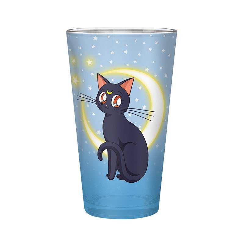 Sailor Moon Large Glass Luna & Artemis