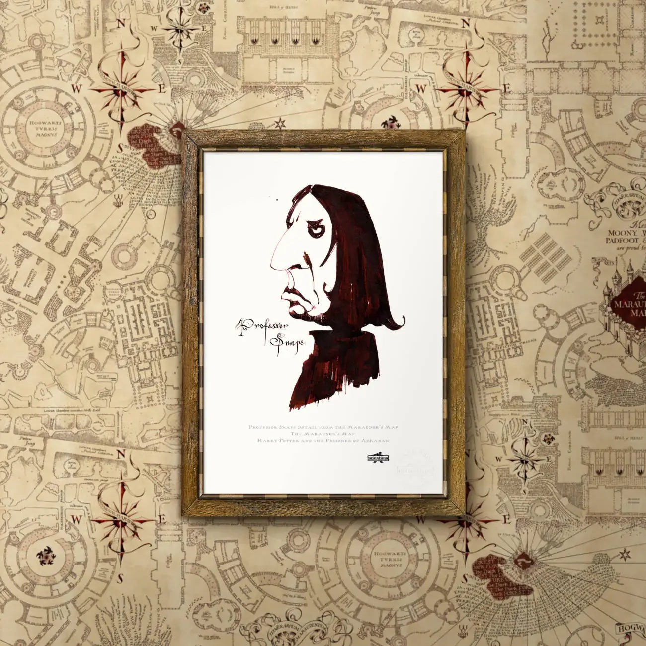 Professor Snape Detail from The Marauder’s Map Art Print - Olleke Wizarding Shop Amsterdam