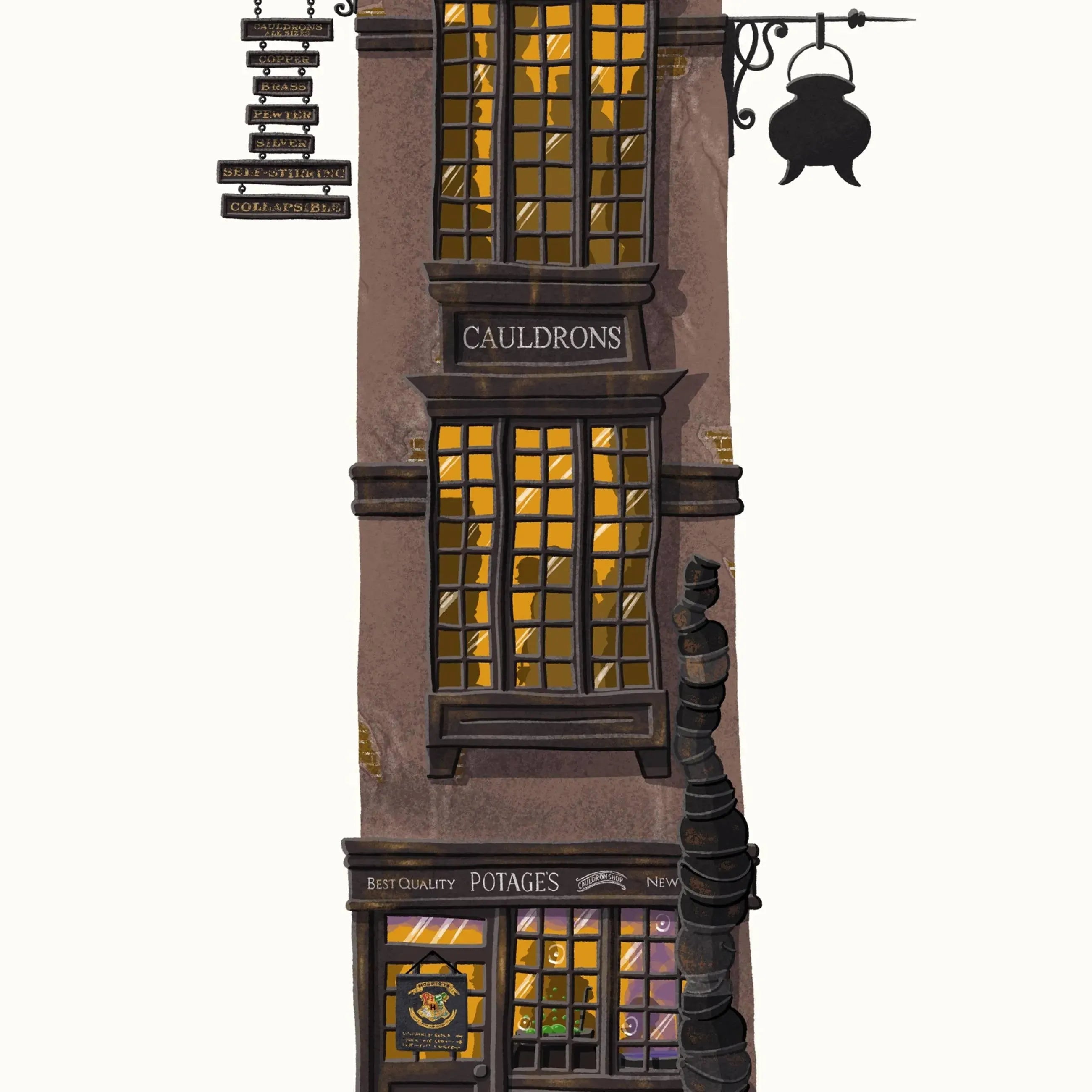Spellbinding Shops: Diagon Alley Potage's Cauldron Shop - Olleke Wizarding Shop Amsterdam