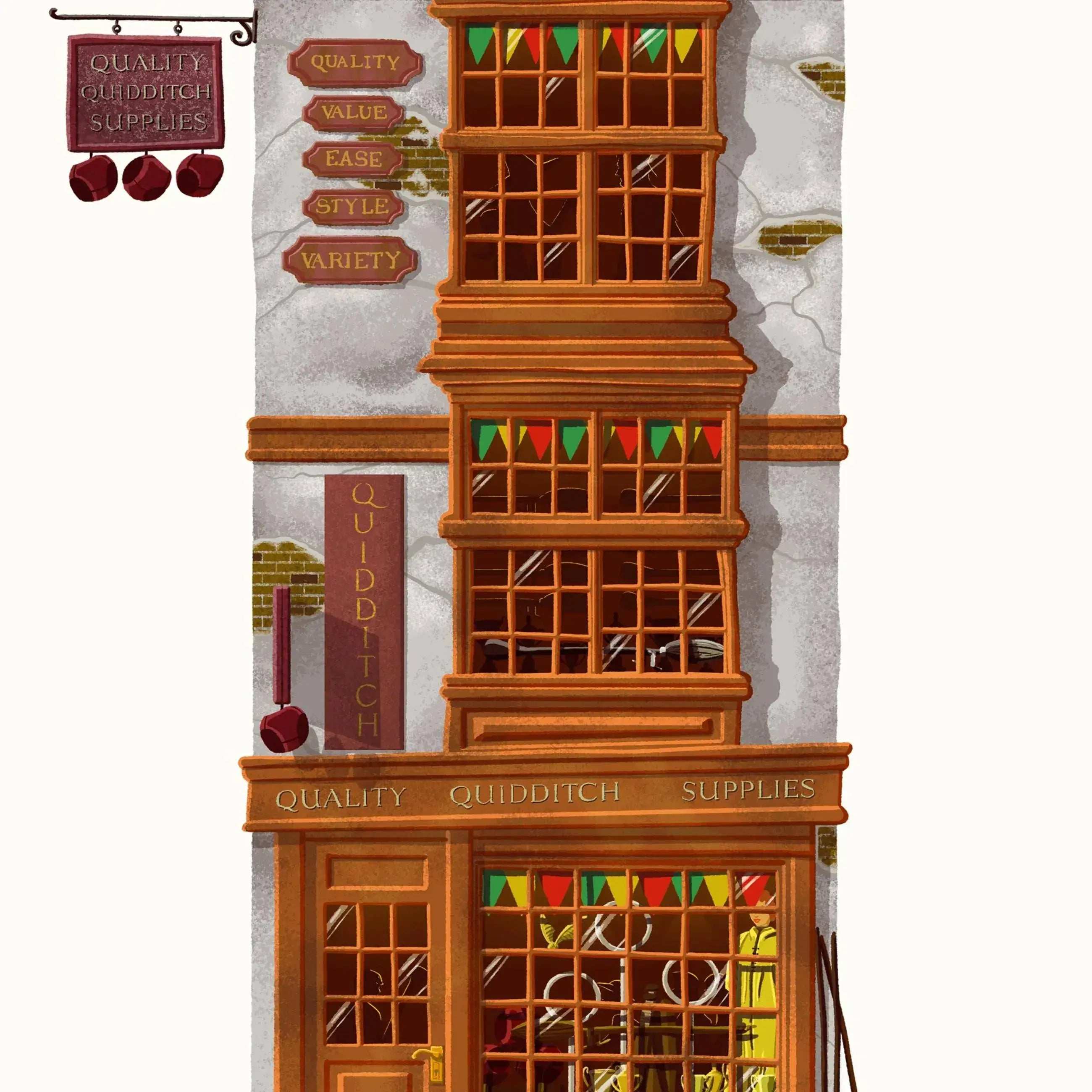Spellbinding Shops: Diagon Alley Quality Quidditch Supplies - Olleke Wizarding Shop Amsterdam
