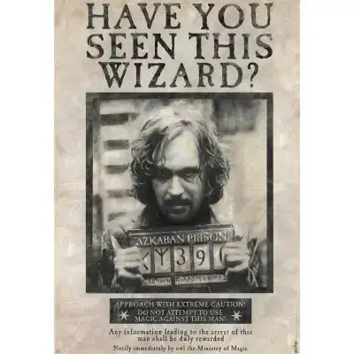 Harry Potter Wanted Sirius Black Poster - Olleke Wizarding Shop Amsterdam