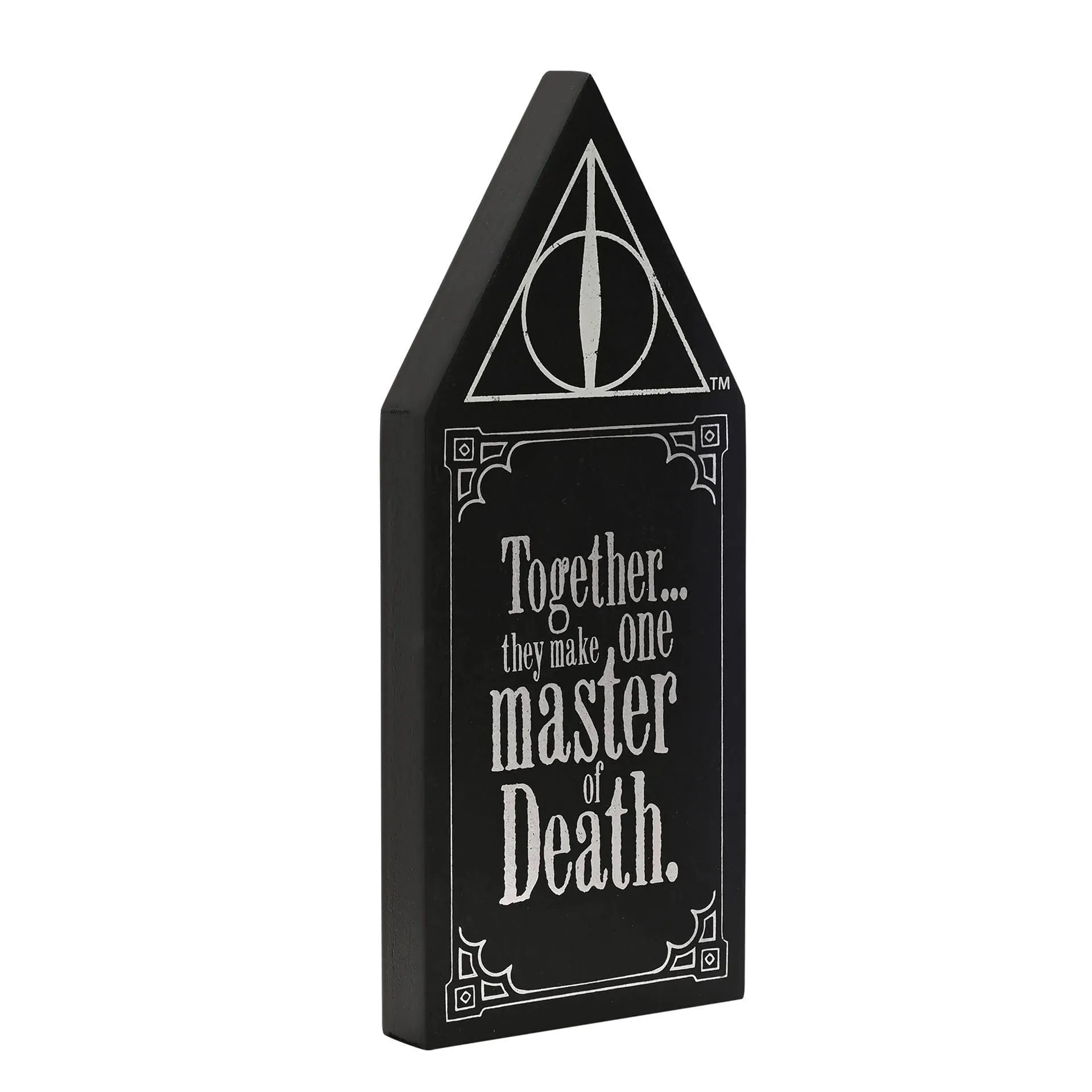 Harry Potter Dark Arts Glow In The Dark Wooden Plaque - Deathly Hallows - Olleke Wizarding Shop Amsterdam