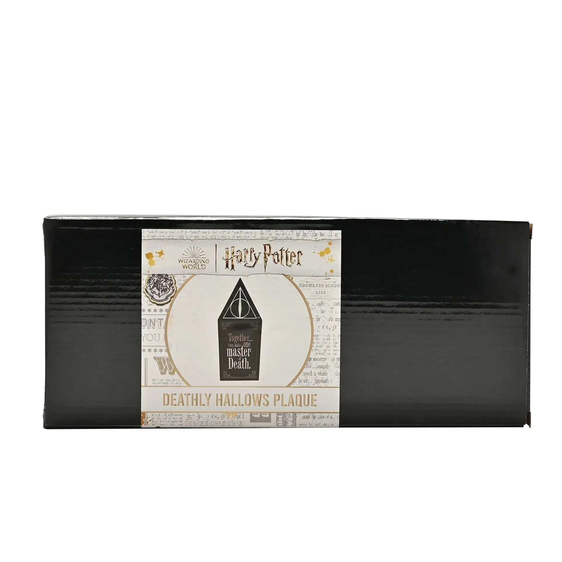 Harry Potter Dark Arts Glow In The Dark Wooden Plaque - Deathly Hallows - Olleke Wizarding Shop Amsterdam