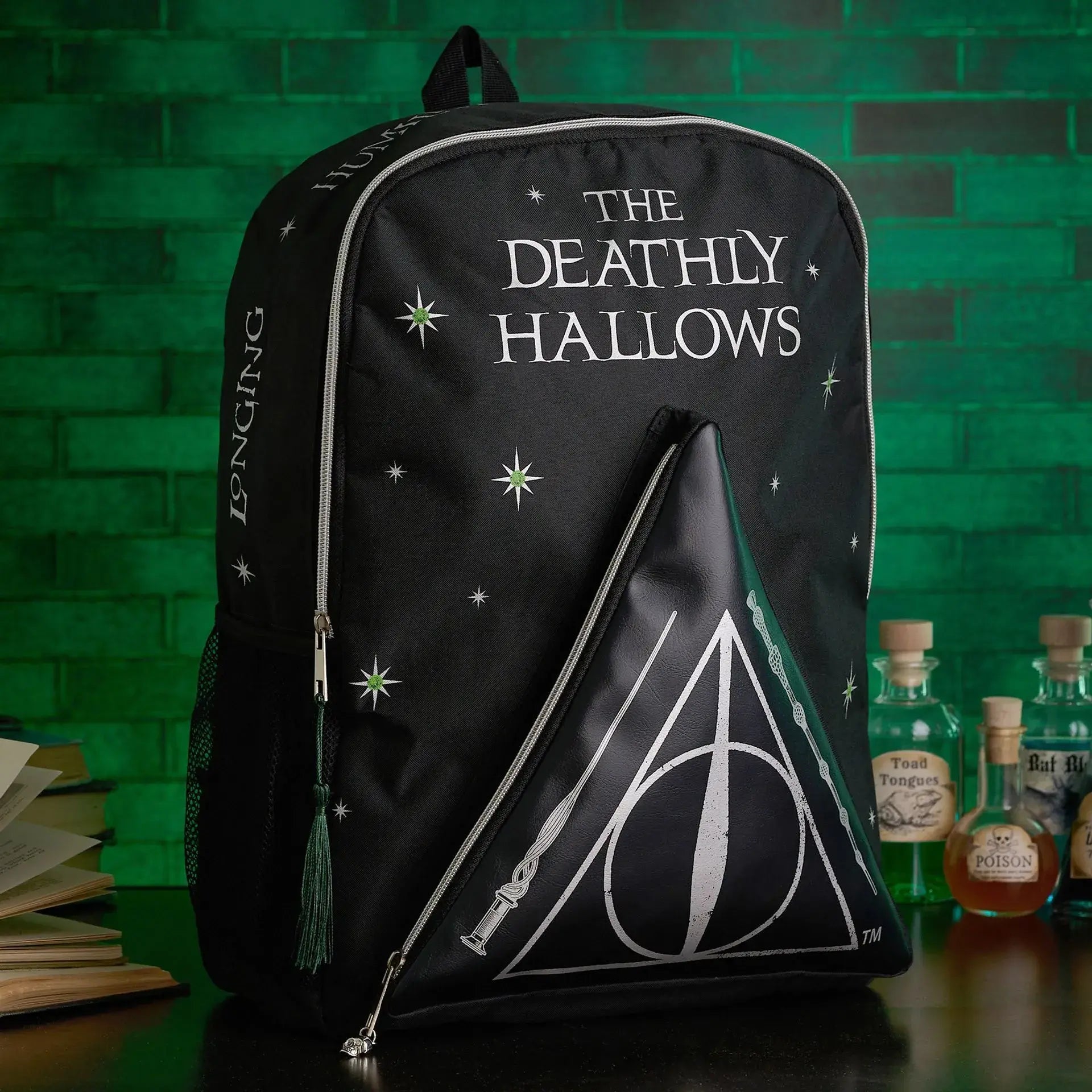 Harry Potter Dark Arts Backpack - Deathly Hallows - Olleke Wizarding Shop Amsterdam