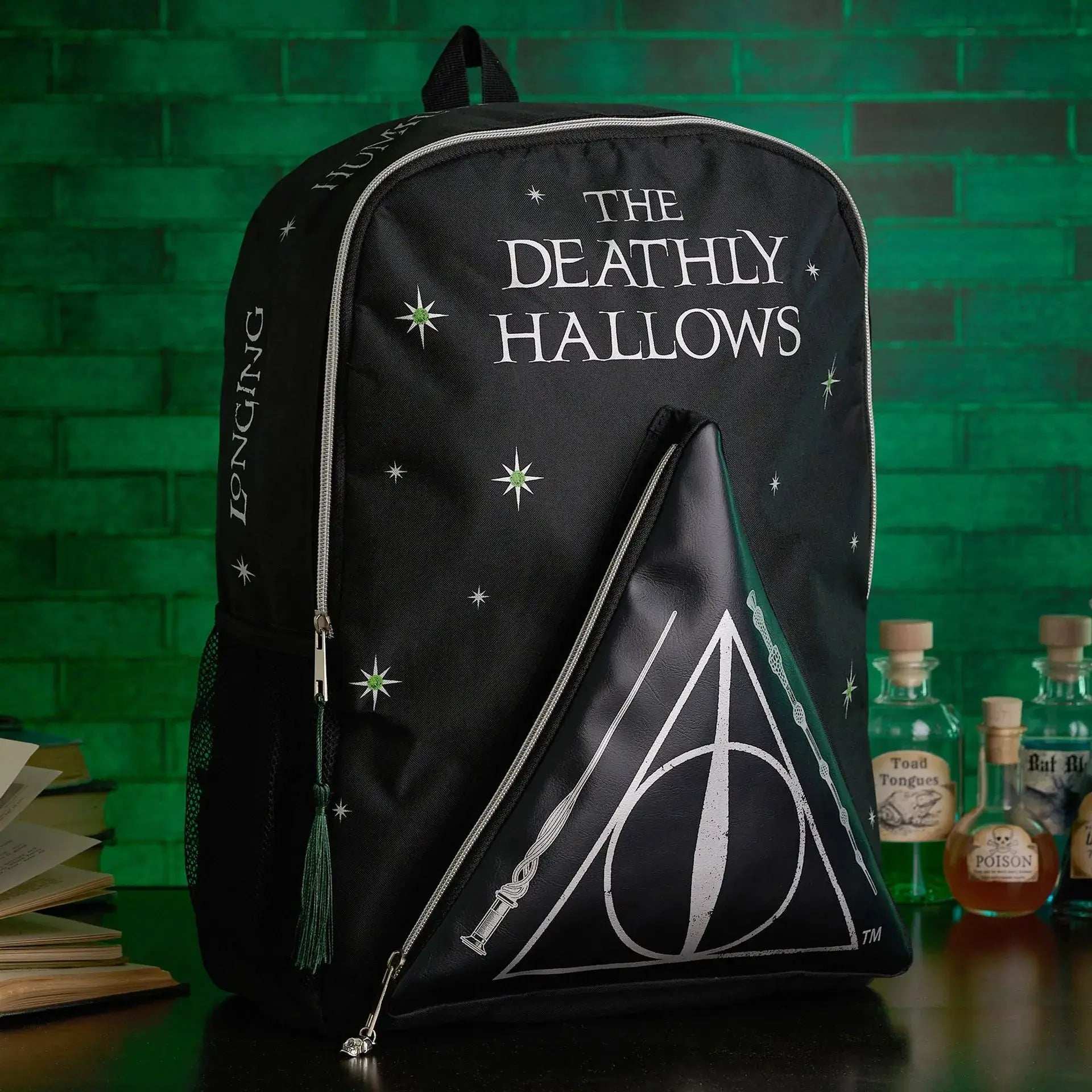 Harry Potter Dark Arts Backpack - Deathly Hallows - Olleke Wizarding Shop Amsterdam