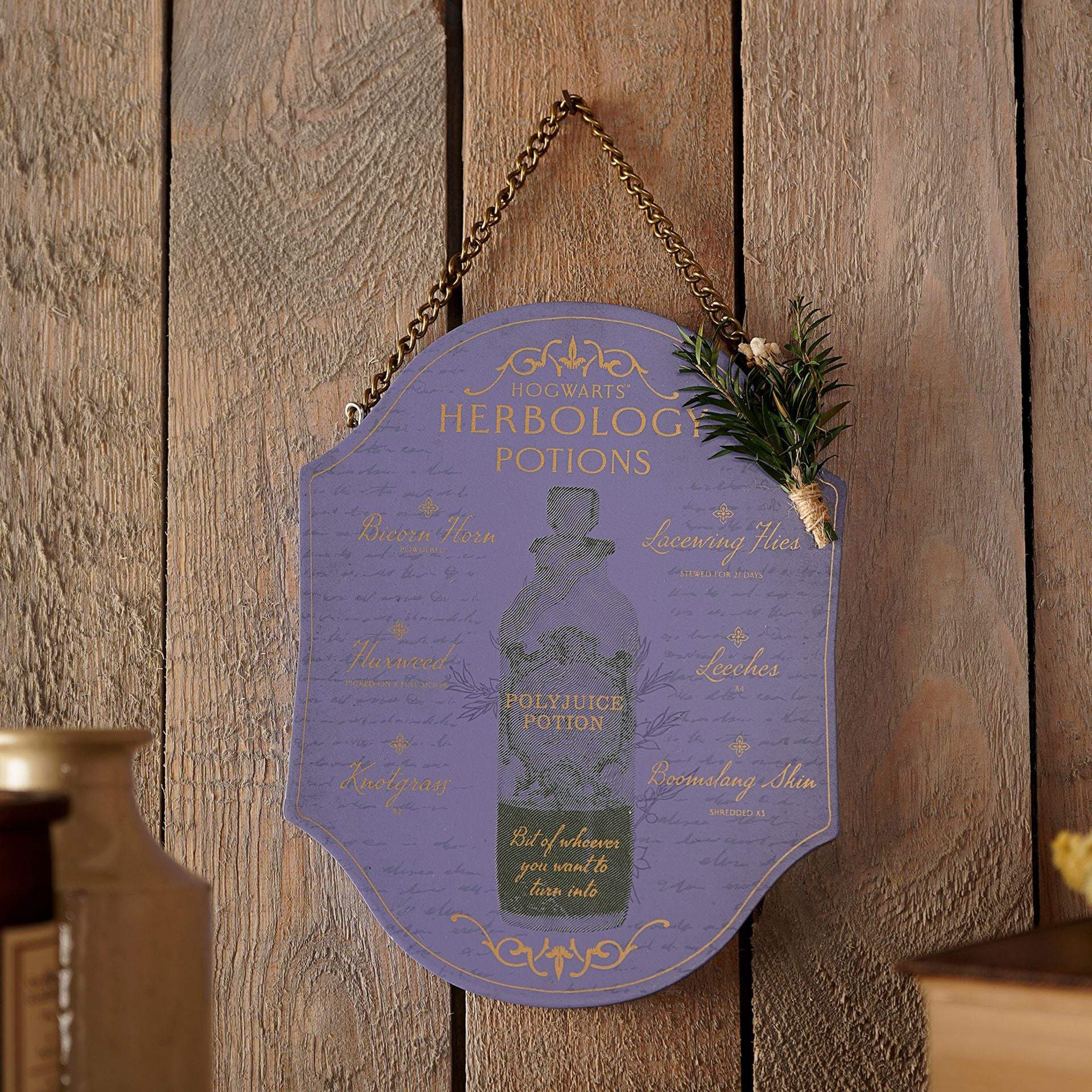 Harry Potter Herbology Plaque - Polyjuice - Olleke Wizarding Shop Amsterdam