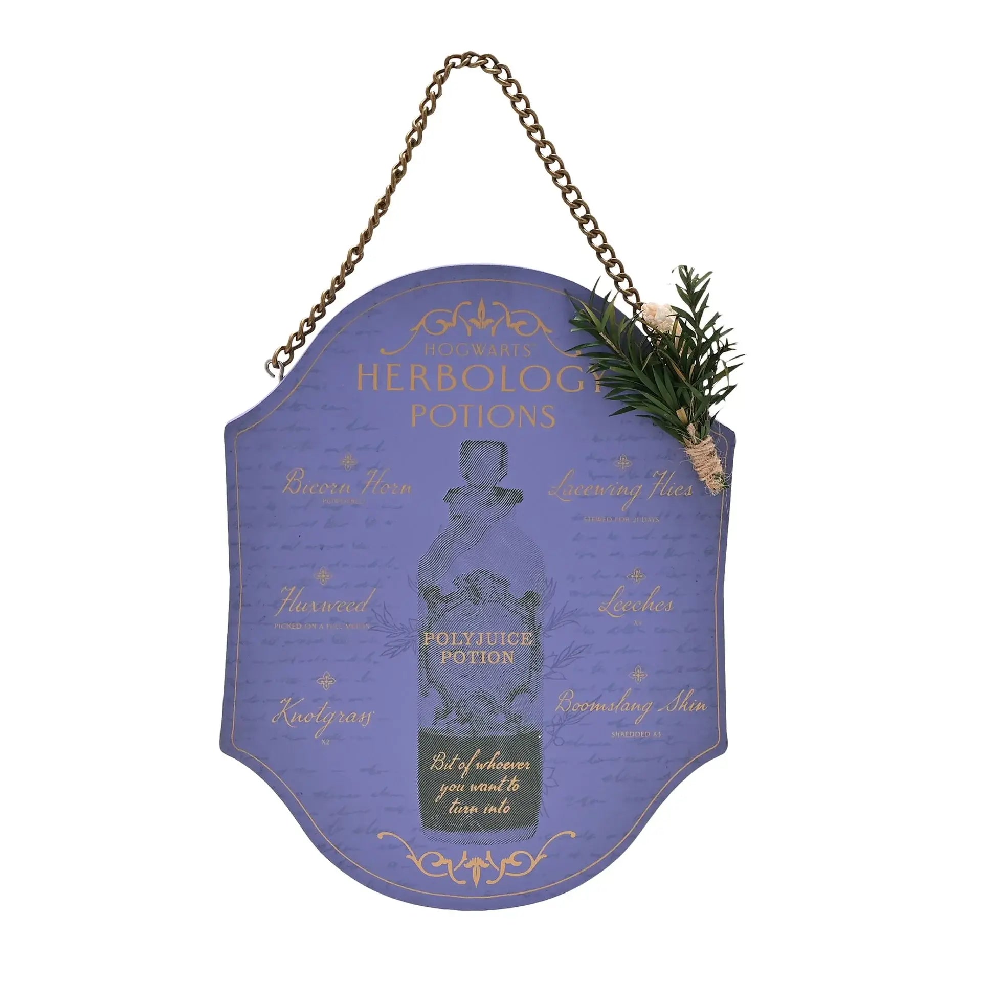 Harry Potter Herbology Plaque - Polyjuice - Olleke Wizarding Shop Amsterdam
