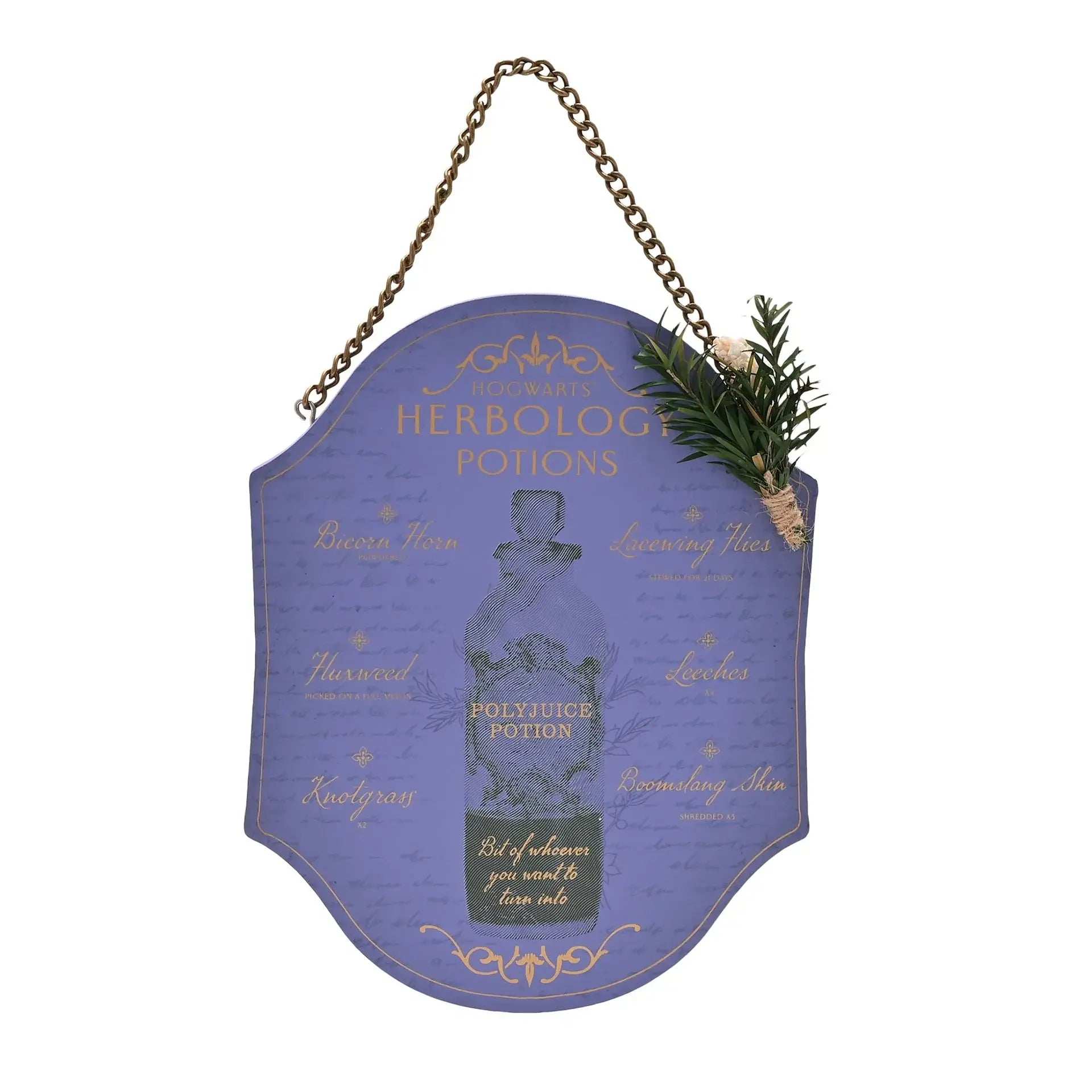 Harry Potter Herbology Plaque - Polyjuice - Olleke Wizarding Shop Amsterdam