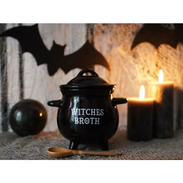 Black Cauldron with spoon - Olleke Wizarding Shop Amsterdam