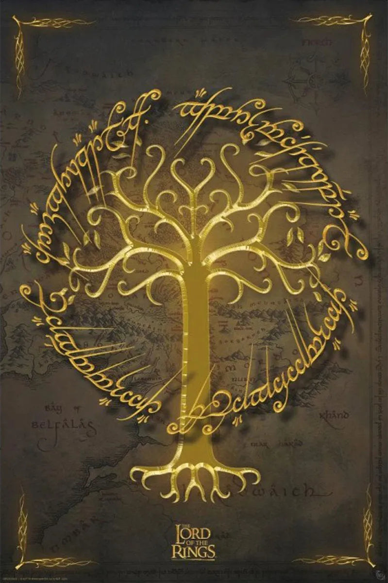 Lord of ther Rings poster Tree of Gondor - Olleke Wizarding Shop Amsterdam