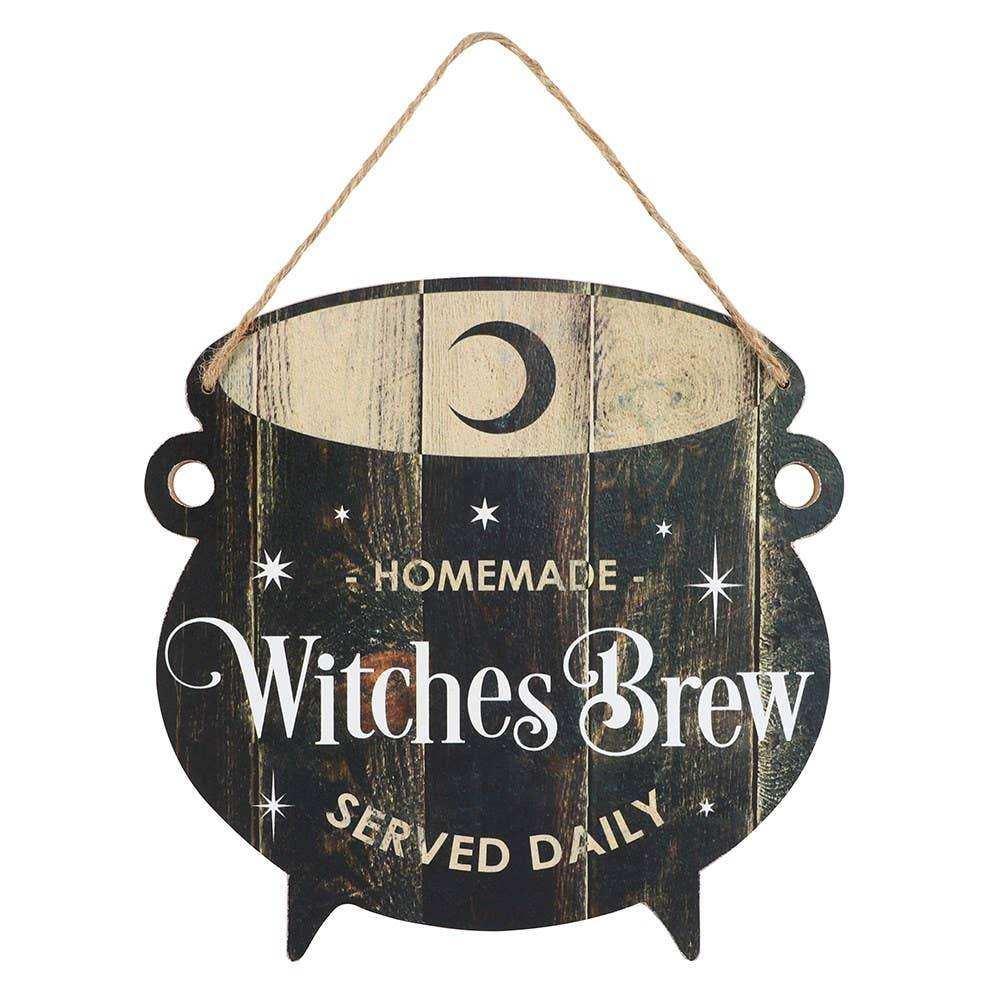 Witches Brew Cauldron Hanging Halloween Sign - Olleke Wizarding Shop Amsterdam