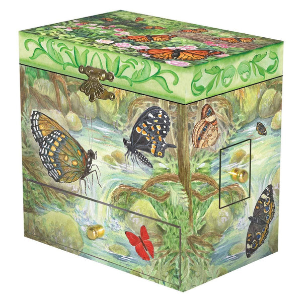 Monarch Butterfly Musical Jewelry Box