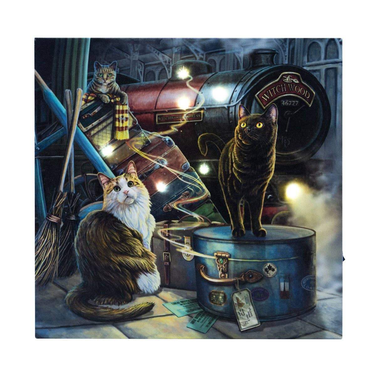 Witchwood Express Light Up Canvas Plaque - Olleke Wizarding Shop Amsterdam
