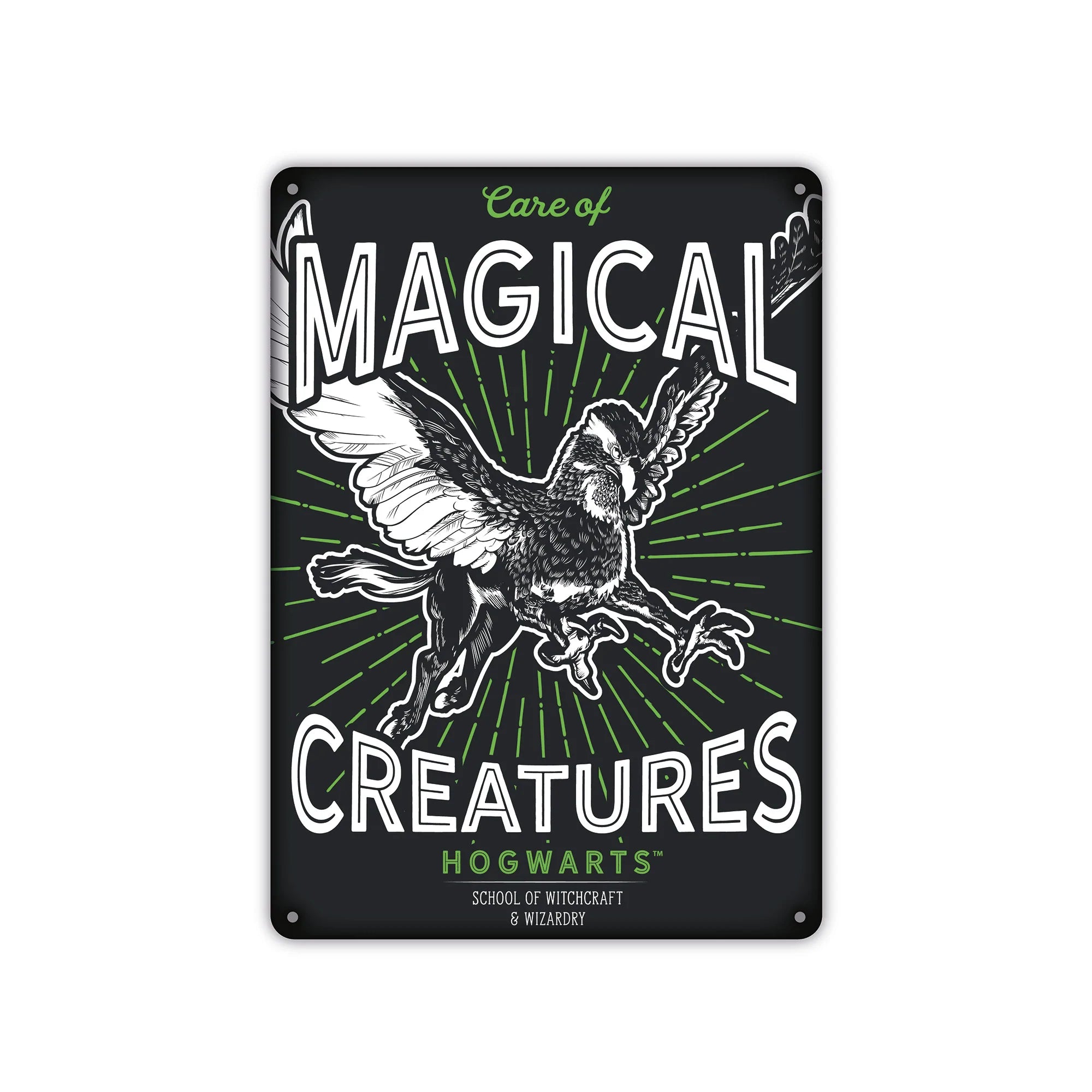 Harry Potter Small Tin Sign Magical Creatures - Olleke Wizarding Shop Amsterdam