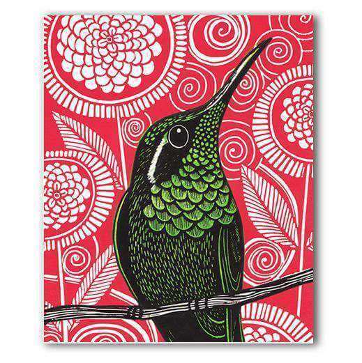 Hummingbird Greeting Card by Kat Lendacka - Olleke | Disney and Harry Potter Merchandise shop