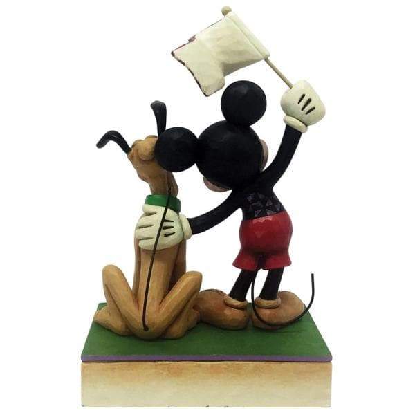 Mickey and Pluto Patriotic Figurine (A Banner Day) - Olleke Wizarding Shop Amsterdam Brugge London