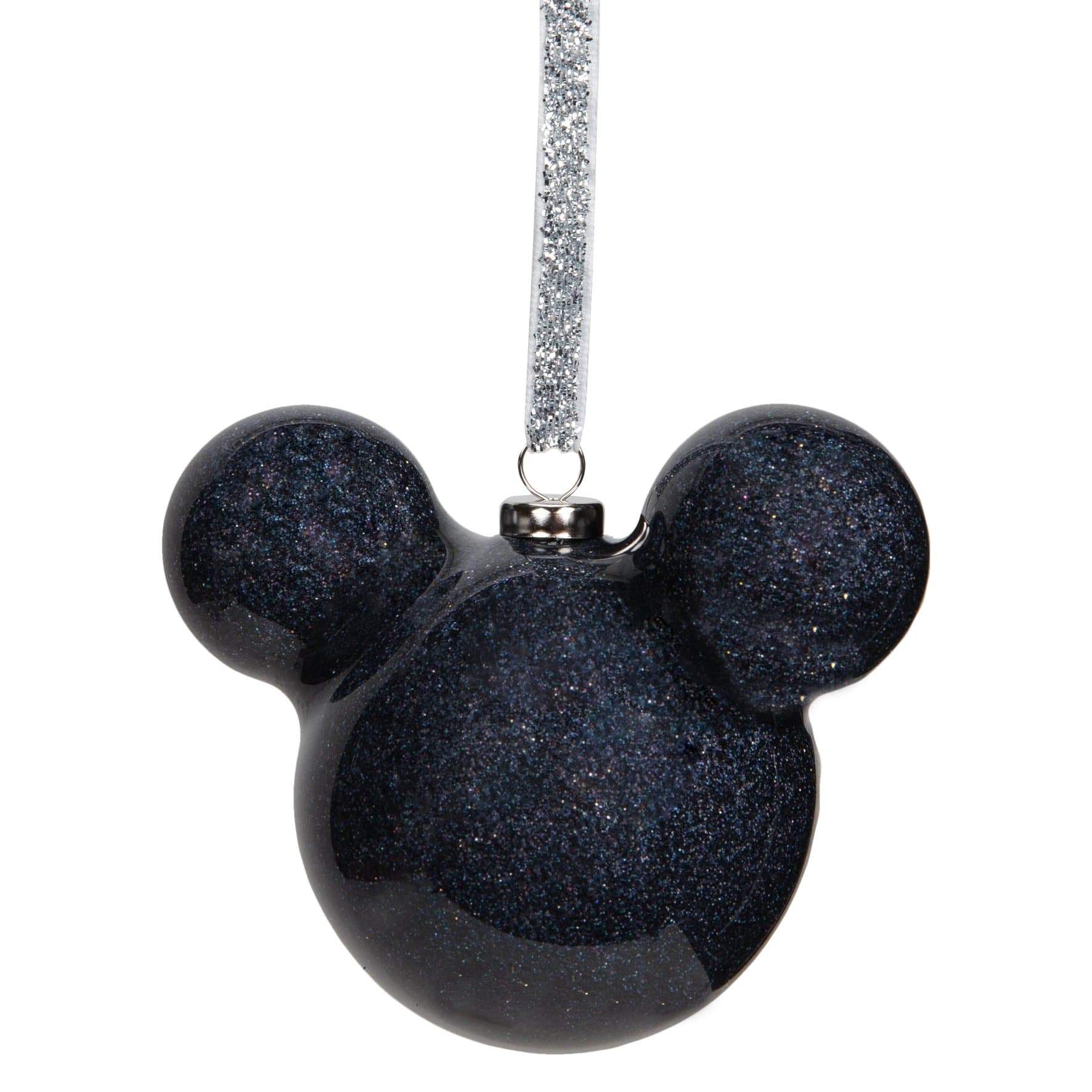 Mickey Mouse Black Glitter Bauble - Olleke Wizarding Shop Amsterdam Brugge London