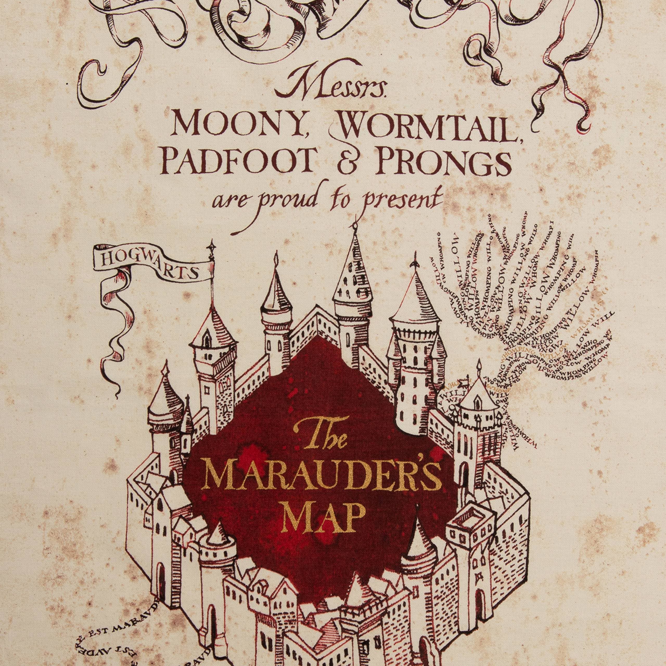 The Marauder's Map Tea Towel - Olleke Wizarding Shop Amsterdam Brugge London