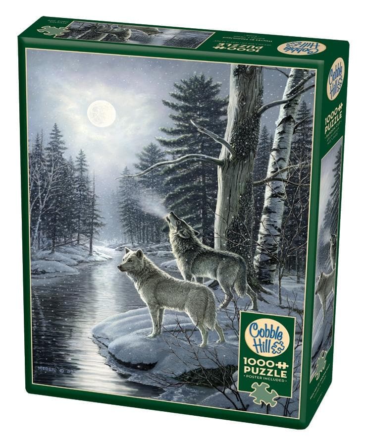 Wolves by Moonlight 1000 piece Jigsaw Puzzle - Olleke Wizarding Shop Amsterdam Brugge London